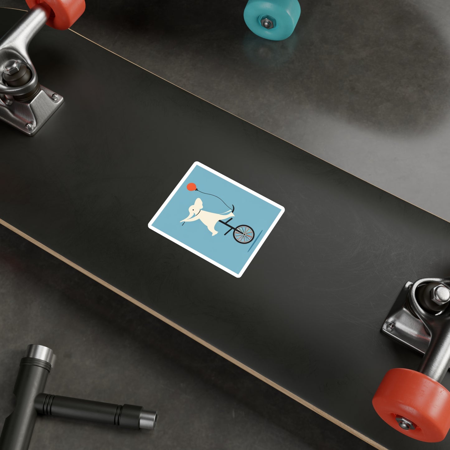 Elephant Riding a Unicycle - Cute Vinyl Decals