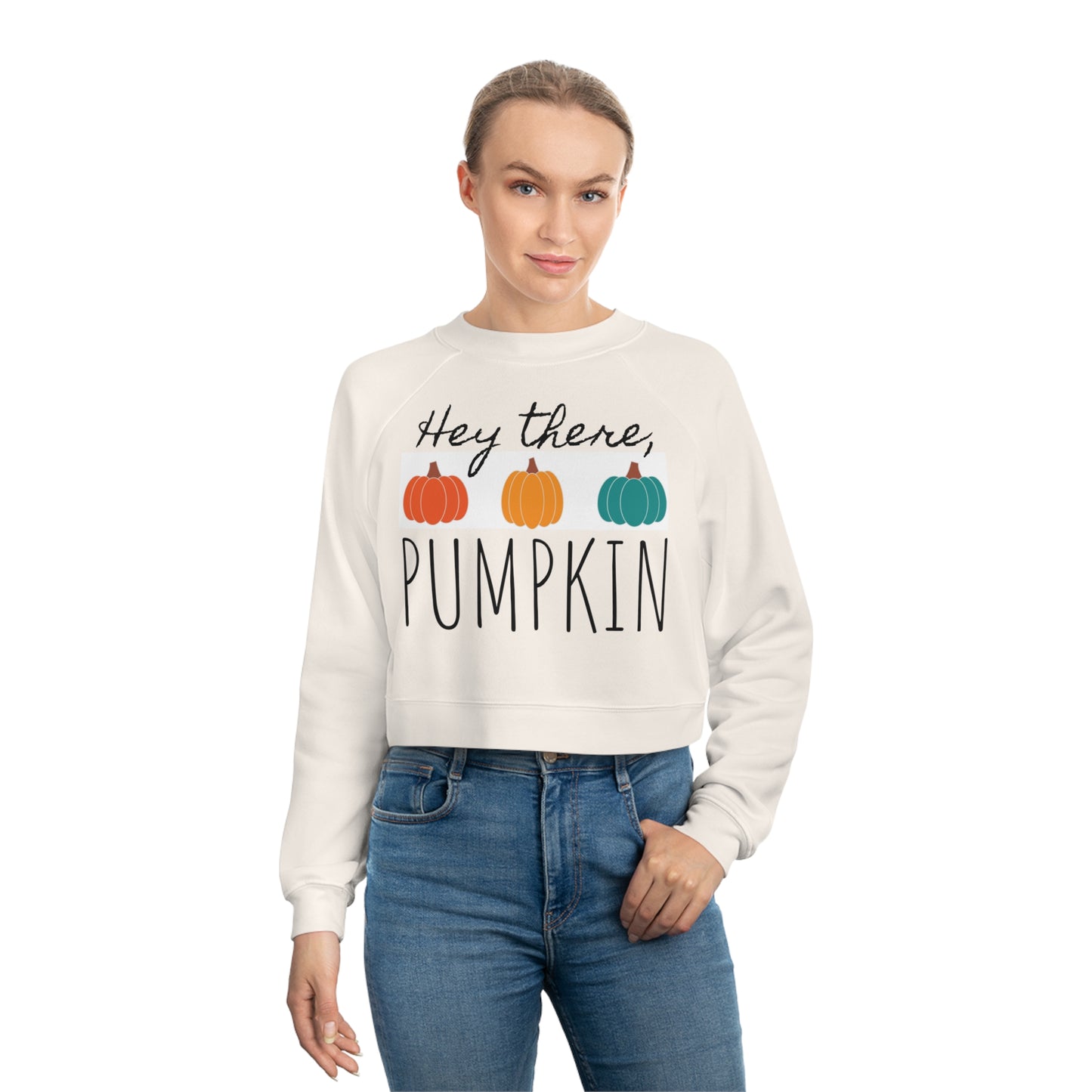 Hey there, Pumpkin // Women's Cropped Fleece Pullover