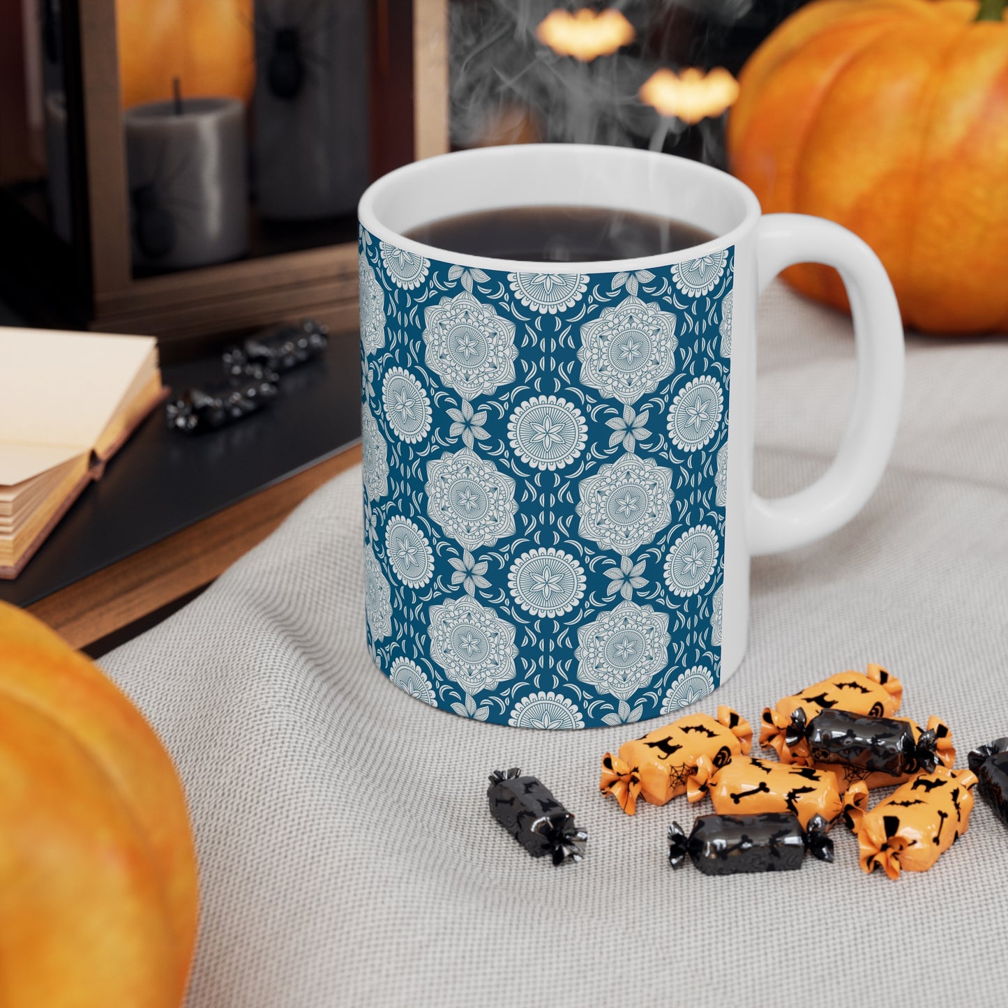 Blue & White Mandala | Ceramic Mug 11oz