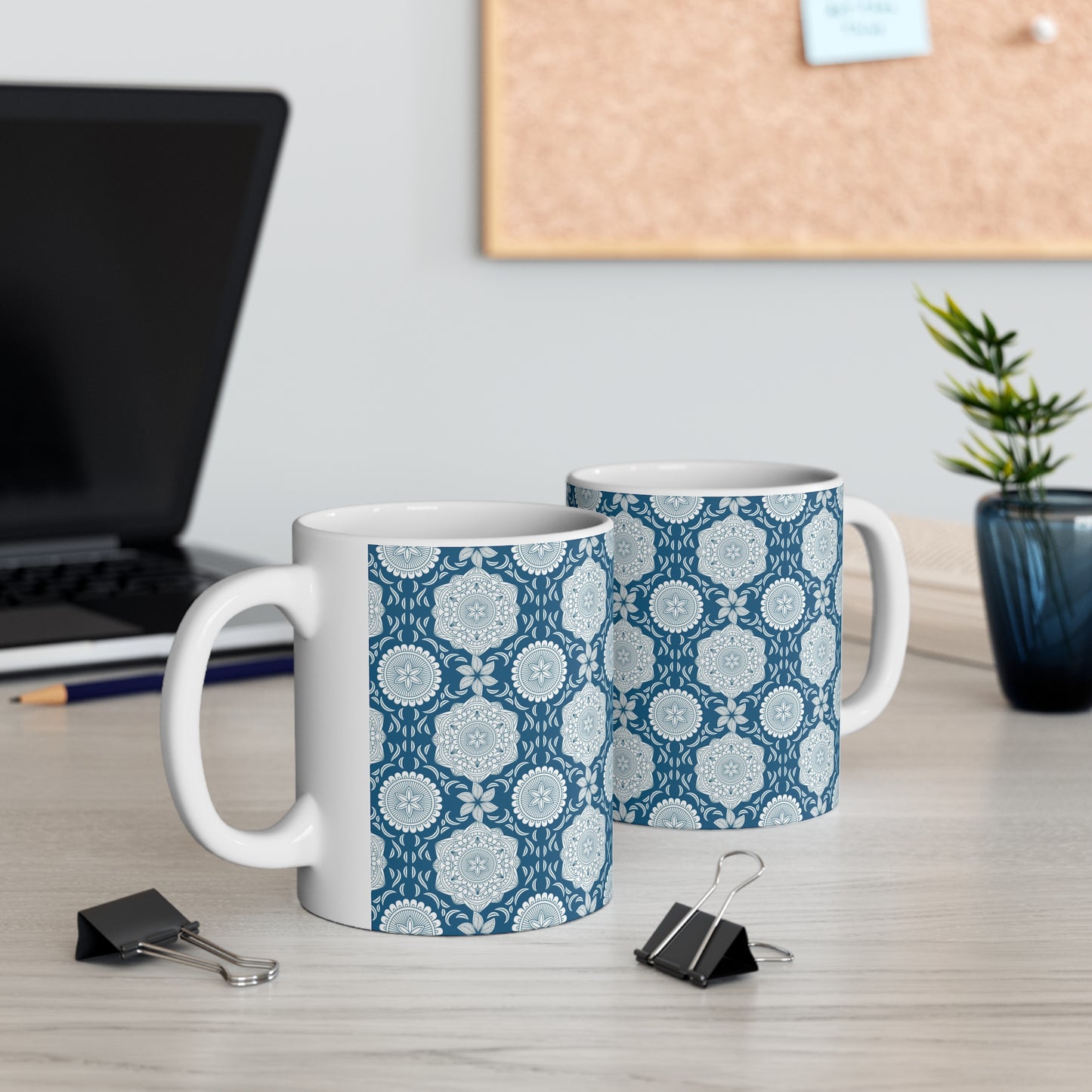 Blue & White Mandala | Ceramic Mug 11oz