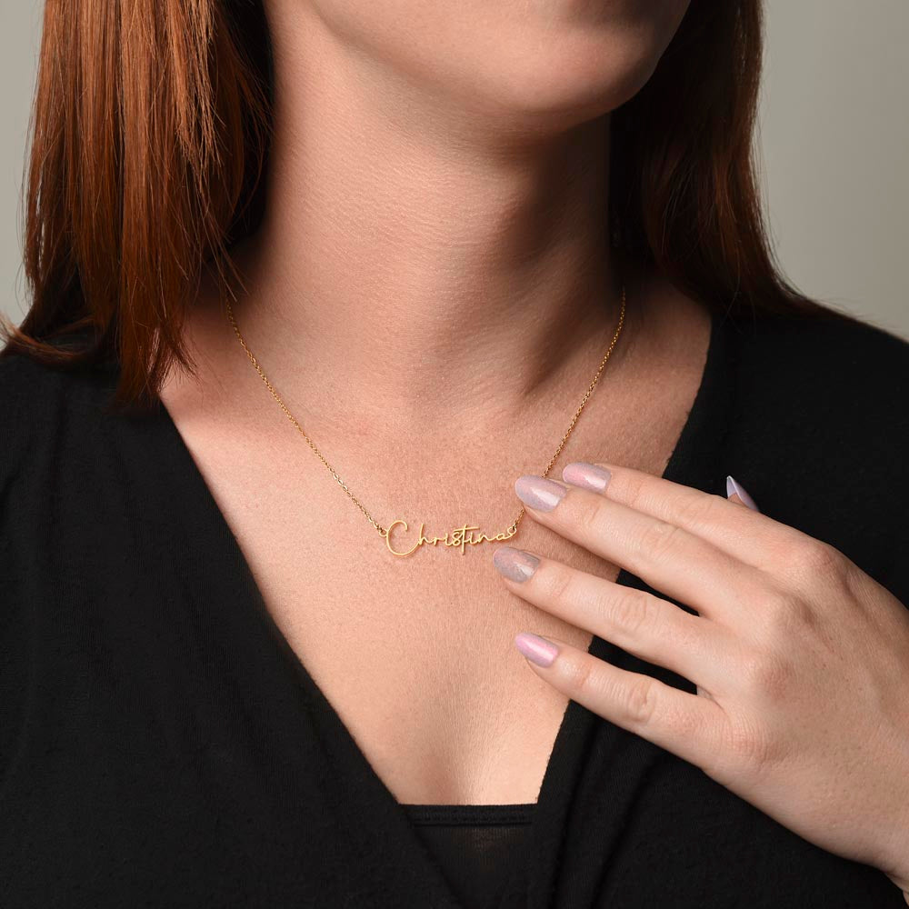 Custom Signature Style Name Necklace
