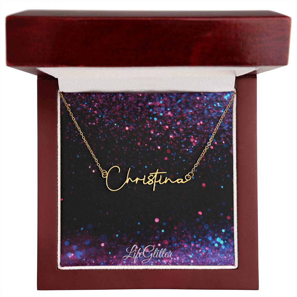 Custom Signature Style Name Necklace