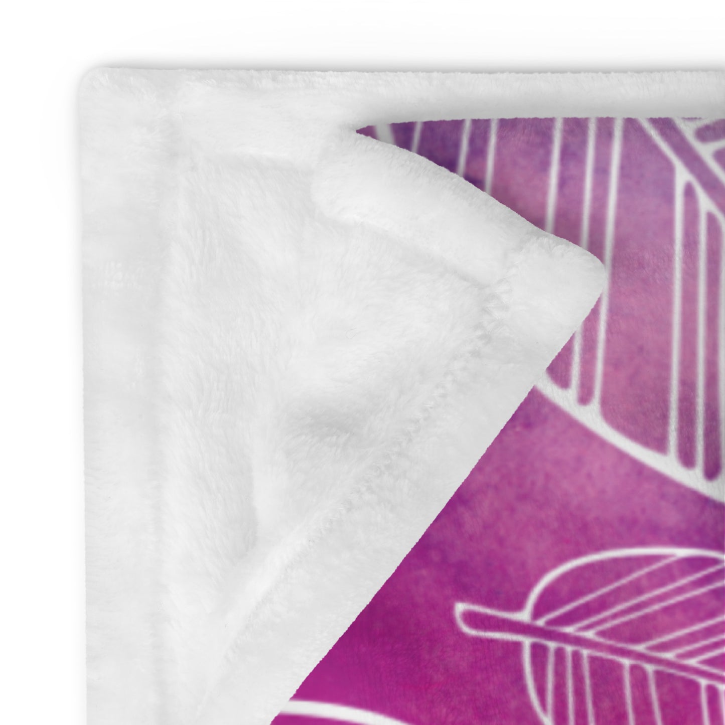 Feather Leaves I - Soft Silk Touch Throw Blanket