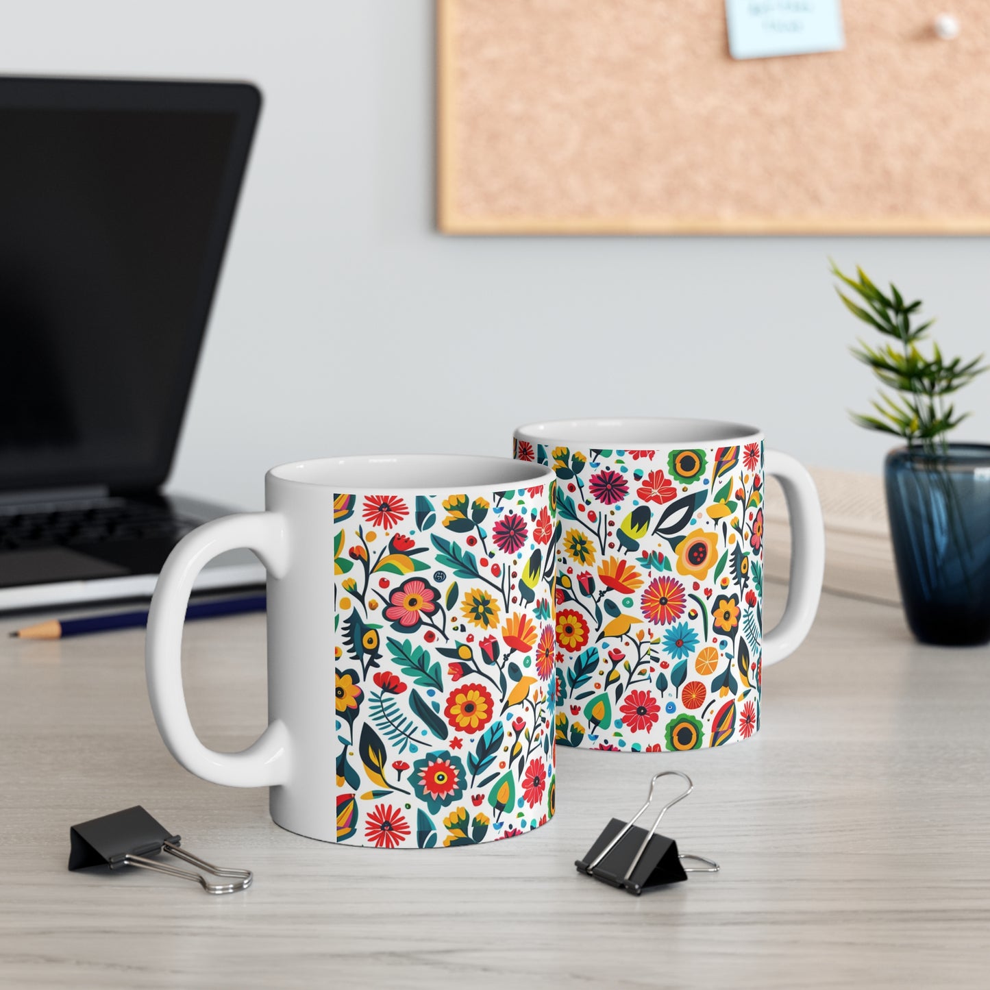 Bright Floral Iso | Ceramic Mug 11oz