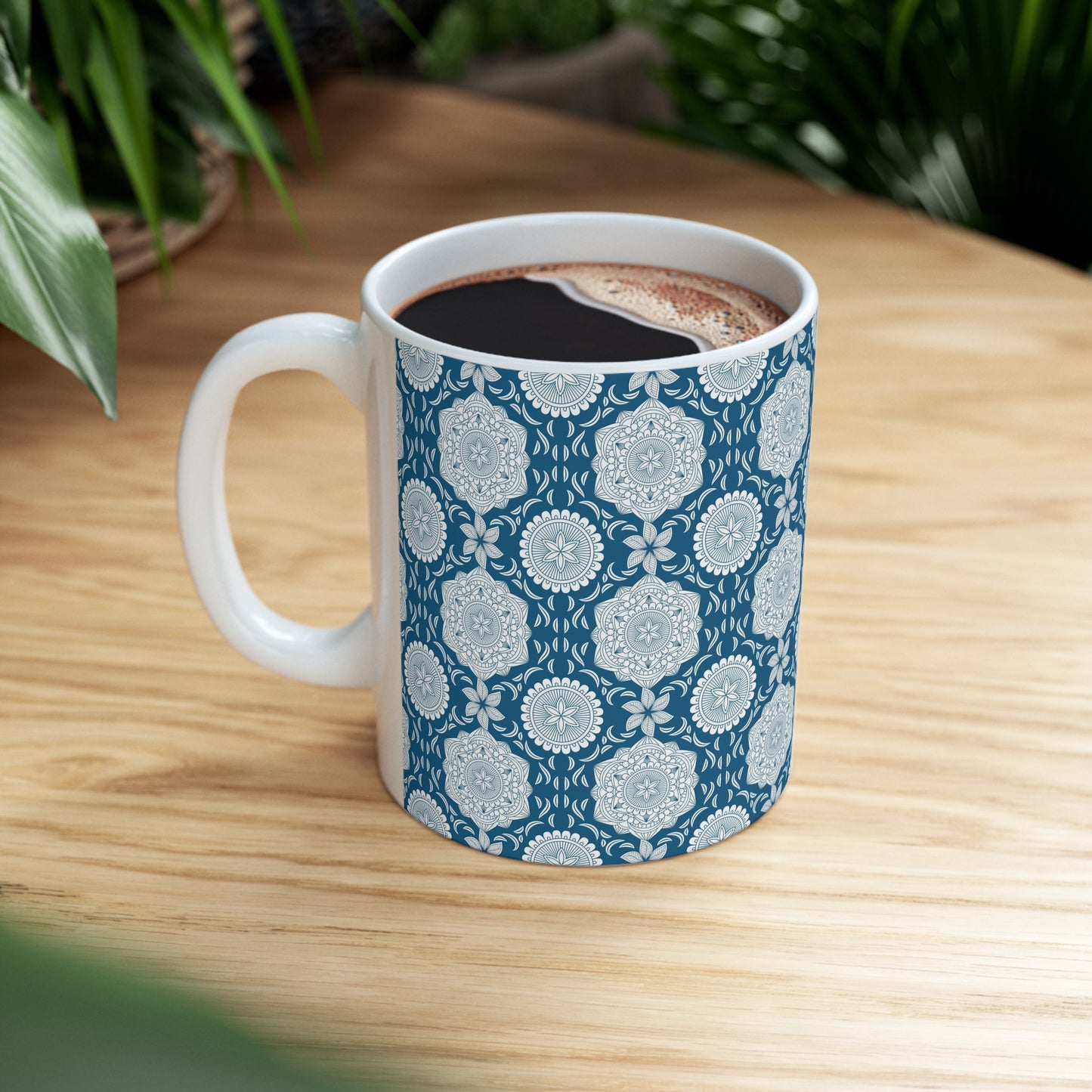Blue & White Mandala | Ceramic Mug 11oz