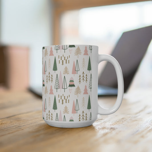 Retro Pastel Christmas | Ceramic Mug 15oz