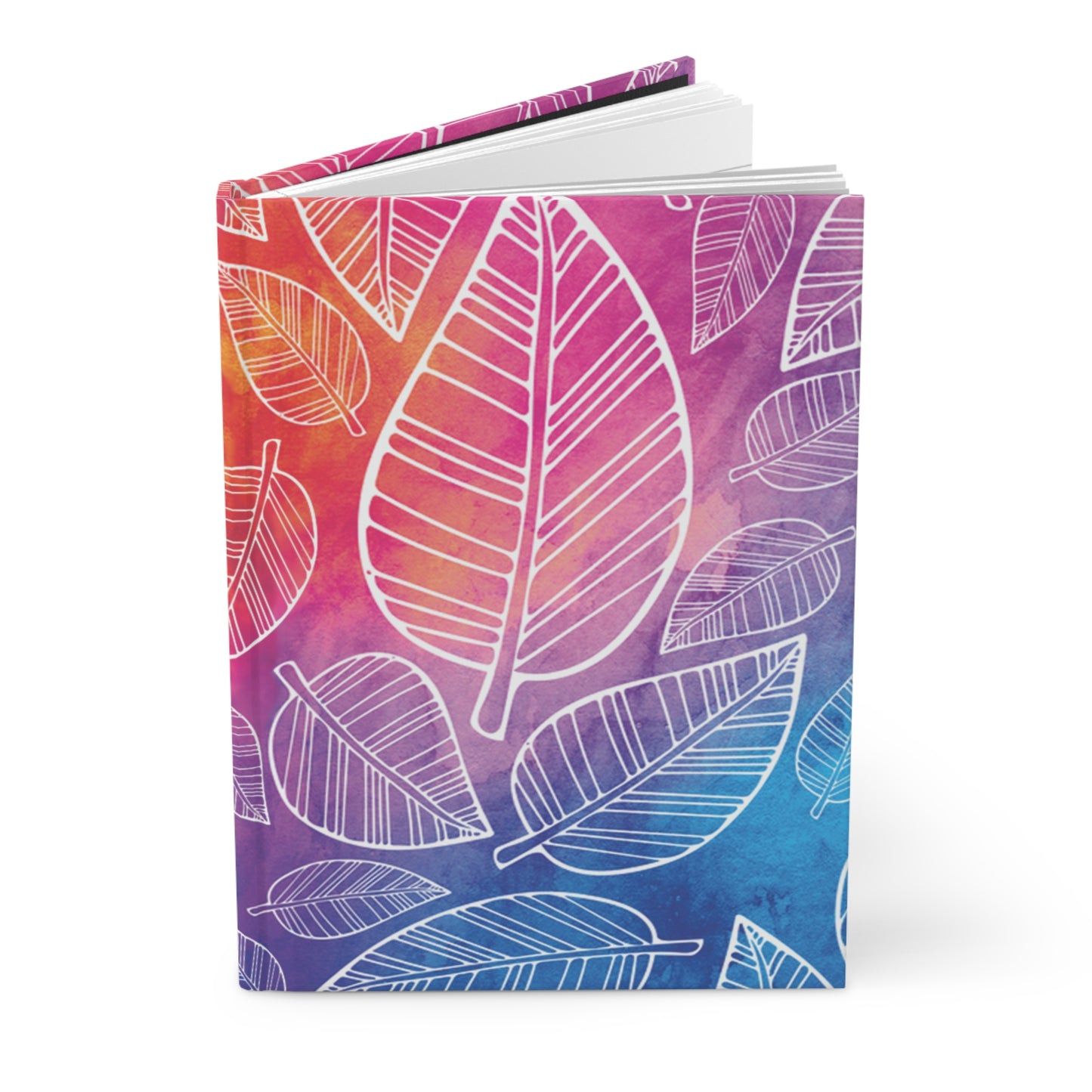 Designer Hardcover Journal Matte | Feather Leaves I by Lara Kulpa