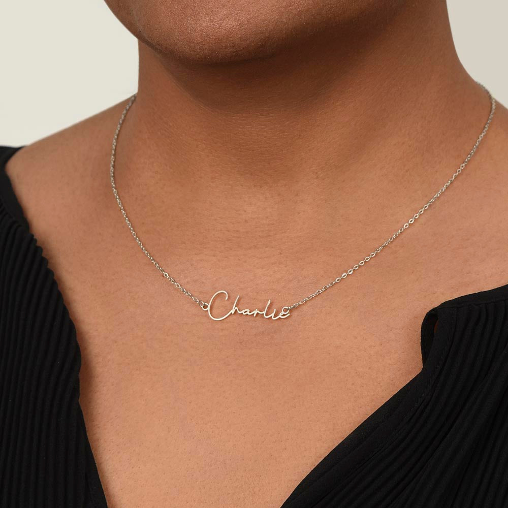 Custom Signature Style Name Necklace